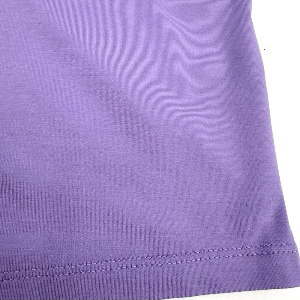 Susan Graver Weekend Top Womens M Purple Cool Touch Knit Short Slv M Cut Out Tee - Picture 7 of 10